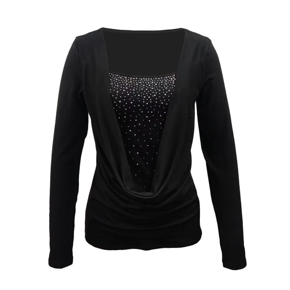 Womens Athletic Tops Long Sleeve Compression Shirt Women Short Sleeve T Shirts Womens Long T Shirts Pack Sleeved Sleeves Women Loose Workout Shirt And Set Black S