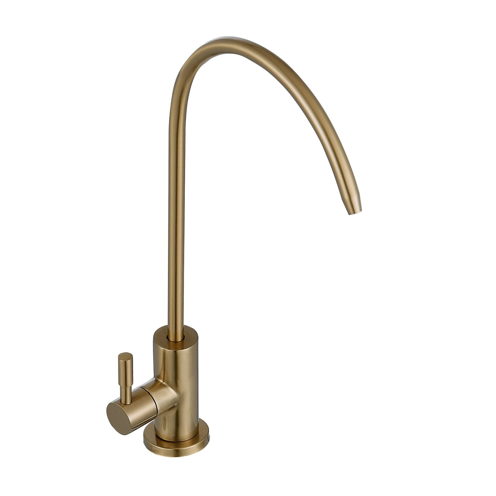 Drinking Water Filter Faucet, 304 Stainless Steel with Lead-Free Brass Valve, 360° Swivel Gooseneck, O-Ring Seal, Compatible with RO Systems for Kitchen RV