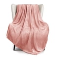 thumbnail image 3 of Exclusivo Mezcla Fleece Throw Blanket for Couch, Sofa, 300GSM Super Soft and Warm Blankets, Pink Throw All Season Use, Cozy, Plush, Lightweight, 50x60 Inches, 3 of 9