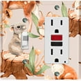 thumbnail image 1 of Metal Light Switch Plate Cover Cute Forest Animals Bunny Mouse Fox ANM013, 1 of 13