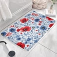 thumbnail image 3 of Pioneer Flower Floral Print Flannel Non Slip Door Rugs,Washable Door Mats Indoor,Decorative Door Mats,Dirt-Resistant and Absorbent Doormat for Entrance,Bedroom,Kitchen,Bathroom,23.5"x16", 3 of 5