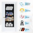thumbnail image 4 of Hanging Toy Storage Bag Over Door, Shoe Rack, Organizer, Space Saving Storage, Bag for Collection, Plush Toy Holder Black, 4 of 5