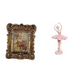 thumbnail image 1 of Marco de fotos,Marco de fotos retro Marco de fotos de mesa vintage,Marco de fotos adornado para colgar en la pared,decoración del hogar,Estatua de la bailarina,Estatua de niña de ballet, 1 of 8