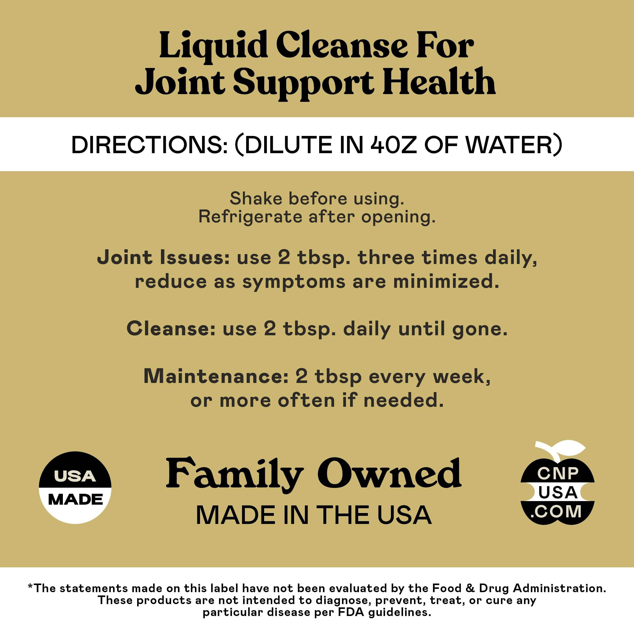 Complete Natural Products Joint Support Complete – 16 Fl Oz Organic Liquid Joint Supplement with Glucosamine Chondroitin MSM – Natural Uric Acid Joint Health Support for Mobility  - Glass Bottle
