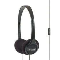 KOSS KPH7iK On-Ear Headphones with Microphone, In-Line Remote, and Adjustable Headband, Black, 197716.101