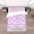 thumbnail image 1 of 3D Rosa Púrpura Hojas Funda de edredón Set Ropa de cama Set Funda Nórdica Fundas de almohada Sf36, 1 of 3