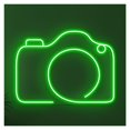 thumbnail image 1 of Letrero De Neón Con Forma Cámara, Diseño Minimalista, Ideal Para Estudios Fotográficos, Brillo Ajustable, 38cm, 1 of 3