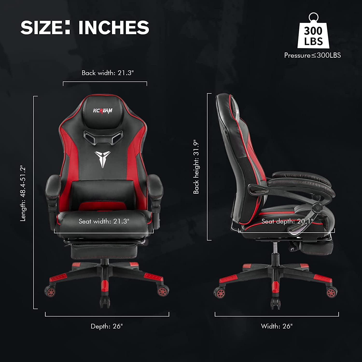 Gaming Chair with Footrest,Gaming Chair,Office Chair with Foot Rest,Anime  Gaming Chair,Gaming Chairs for Adults,for Game Room,Bedroom,Office,Living