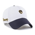 thumbnail image 2 of Men's '47 White/Navy Milwaukee Brewers Vista Mini Clean Up brrr- Adjustable Hat, 2 of 3