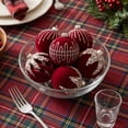 thumbnail image 3 of 12 Pcs Velvet Christmas Balls Ornaments Set Shatterproof Flocked Christmas Tree Ornament with Gold Glitter, Vintage Flocked Finish, Christmas Decorations for Tree Wreath Garland Mantle Stairs Decor, 3 of 6