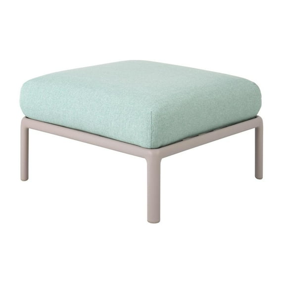 Lagoon Laurel Resin Ottoman with Cushion