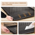 thumbnail image 4 of Atilioo Folding Pet Kennel, Double Door Metal Wire Dog Crate with Divider Panel, Leak-Proof Pan Tray, 24 inch, 4 of 8