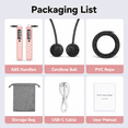 thumbnail image 5 of Jump Rope, Smart Jump Rope 2 in 1 Weighted Cordless & Corded Home Gym Fitness Workout for Women & Men (Pink), 5 of 9