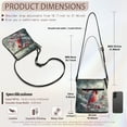 thumbnail image 7 of Kuiaobaty Cardinal Print Crossbody Bag for Women, Snowflake Print Leather Shoulder Handbag with Adjustable Strap, Lightweight Messenger Purse Crossbody for Travel, Grey, 7 of 7