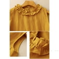 thumbnail image 4 of Shirts for Women Plus Size Sleeveless Tops Casual Elegant Blouse Ruffle Round Neck Cotton Linen Tank Tops Loose Summer Fashion Yellow XL, 4 of 6