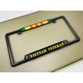 thumbnail image 3 of Vietnam Veteran - Domed Custom-Made Personalized Narrow (Thin) Top 4 Hole Metal Car License Plate Frame with Free caps - Black (Quantity: 1 Frame), 3 of 7