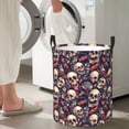 thumbnail image 4 of Lsque Skull record rock pattern Laundry Hamper Basket, Tall Woven Rope Hamper Basket for Clothes, Lightweight Storage Basket, Collapsible Waterproof-, 4 of 8
