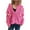 Pink, variant on SnZhen Women's Casual Sweater Fashion Women Flower Long Sleeve Deep V- Neck Button Solid Color Cardigan Tops Black L