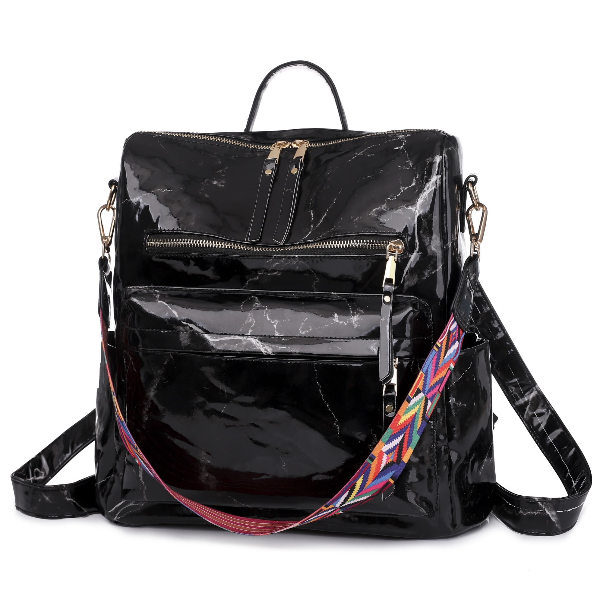BATE Backpack Purse for Women, Waterproof PU Leather Womens Backpack