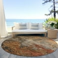 thumbnail image 6 of Addison Rugs Chantille Indoor/Outdoor Transitional Abstract Khaki Washable Round Rug, 8' x 8', 6 of 6