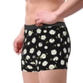 thumbnail image 2 of Yiaed Daisies Flowers Print Men's Soft Cotton Boxer Shorts Breathable Boxers Underwear Moisture-Wicking Underwear Stretch Boxer Briefs for Man-Small, 2 of 5