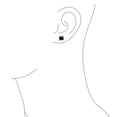 thumbnail image 3 of Bling Jewelry Womens Classic Black Cubic Zirconia Princess Cut CZ Stud Earrings .925 Sterling Silver, 3 of 5