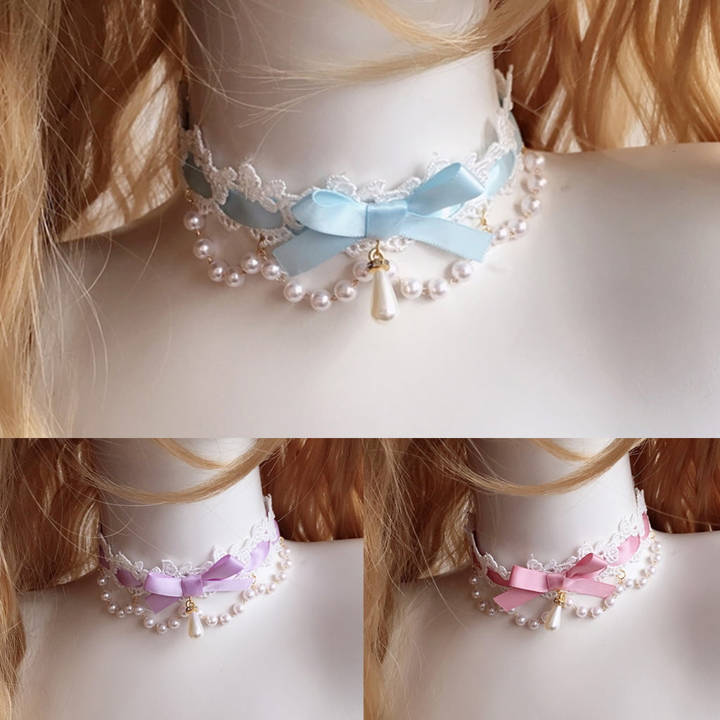 Gothic Lace Lolita Choker 4 colors $10.99-Vintage Necklace Chokers