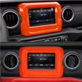 thumbnail image 2 of Marco Funcional De La Cubierta Del Tablero De Instrumentos Marco Del Panel De Navegación Gps Firme De Plástico Accesorios Decorativos Para El Interior Del Automóvil Compatible Con Wrangler 2018-2020 Serendint VI009293-02, 2 of 7