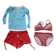 thumbnail image 2 of Conjunto de bikini para mujer, traje de baño femenino de cuatro piezas para club, piscina, relax y natación. L, 2 of 9