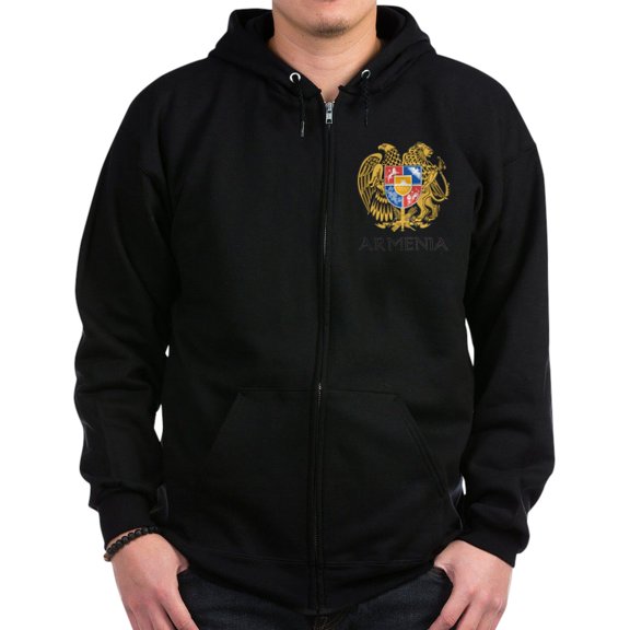 CafePress - Armenian Coat Of Arms Men's Zip Up Hoodie - Zip Hoodie, Classic Hooded Sweatshirt with Metal Zipper