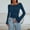 Navy, variant on BLVB Long Sleeve Shirts for Women Boat Neck Ribbed Knit Ruched Fitted Going out Tops Casual Basic Tees Fall Spring Clothes Outfits