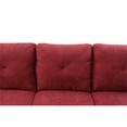 thumbnail image 3 of Pemberly Row L Shaped Red Couch w/ Storage Ottoman(Pillows Included) Microfiber, 3 of 7