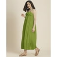 thumbnail image 2 of Moomaya Chic Frill Summer Dress For Women, Strappy Solid Maxi, Vacation Dress, 2 of 8