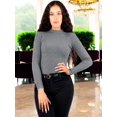 thumbnail image 4 of Sueter Mujer Cuello Unitalla Alto Manga Larga Sueteres Casual Sweater, 4 of 5