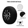 thumbnail image 2 of Goofa Japanese Sushi Hashi Pattern Universal Tire Cover for Jeep, SUV, Truck, and Trailer – Waterproof, UV-Resistant,Easy to Install, Fits 14"-17" Tires-15 inch, 2 of 6