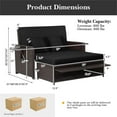 thumbnail image 6 of Pemberly Row Contemporary Patio Rattan Daybed Lounge in Black, 6 of 8