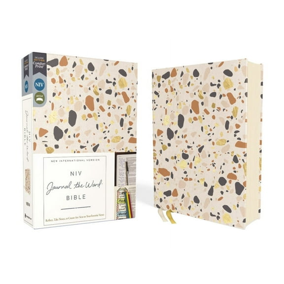 NIV Journal the Word Bible Niv, Journal the Word Bible (Perfect for Note-Taking), Cloth Over Board, Cream, Red Letter, Comfort Print: Reflect, Take, (Hardcover)