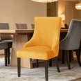 thumbnail image 2 of VMWMSSR Stretch Full Wrap Dining Chair Slipcover, Thick Elastic Soft Upholstered Chair Cover, Resistant Universal Furniture Seat Protector Cover For Home Kitchen(Gold-22"), 2 of 5