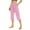 Pink, variant on Breathable Mesh Panel Workout Capris For Women Tummy Control Stretchy Lounge Pants Seamless Gym To Home Transition Design Beige