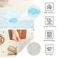 thumbnail image 3 of Yayeee Bath Rugs for Bathroom Floor Set of 2 Non Slip Fluffy Soft Absorbent Mat, Fall Beige Pumpkin, 3 of 7