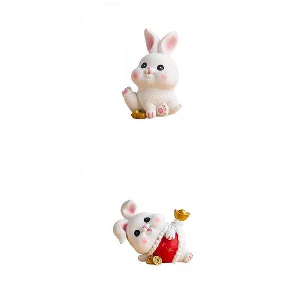Estatua De Conejo, Adorno De Escritorio En Miniatura, Escultura De Animal Para Decoración De Dormitorio StyleA+Estatua De Conejo, Adorno De Escritorio En Miniatura, Escultura De Animal Para Sunnimix none