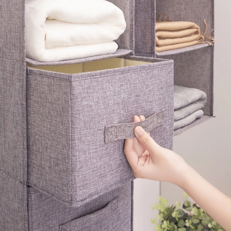 1-Shelf Hanging Closet Organizer, GIUGT Hanging Clothes Storage