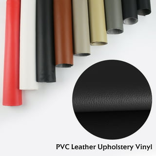 Black Faux Leather Fabric - 54in×54in Synthetic Imitation Leather Sheets  0.5mm Thick Vinyl Marine Weatherproof Material for Upholstery Crafts, DIY  Sewings 