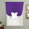 thumbnail image 2 of Purple Waves Balloon Curtains 63 Inch Length for Living Room/Bedroom, Ombre Abstract Art Gradient Modern Rod Pocket Privacy Door Curtains Decorative Tie Up Shade for Window 52"x63", 2 of 8