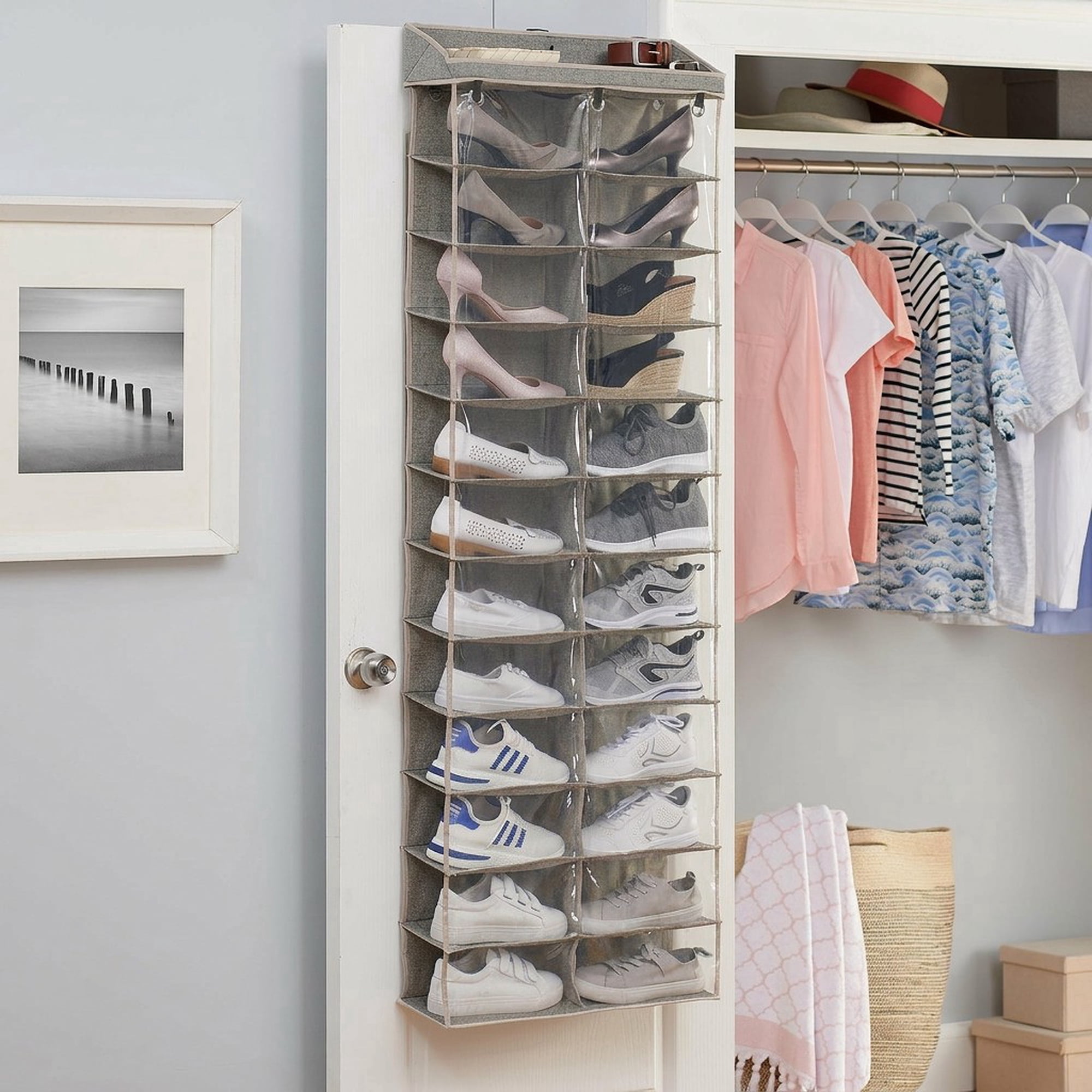 (3 pack) Better Homes & Gardens 24-Tier Over The Door Shoe Organizer Shelf