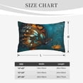 thumbnail image 4 of Balery Elegant Butterfly And Flowers Bedding Queen Pillow Cases - Envelope Closure - Soft Brushed Microfiber Fabric - Shrinkage and Fade Resistant Pillow Cases-16"x24", 4 of 6