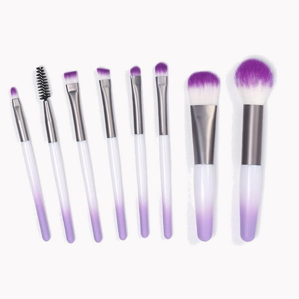 8pcs Mini Makeup Brushes Set, Makeup Brush Kit For Blush, Eye Brushes For Blending, Shadow, Eyelash, Lip And Brow - Perfect Touch Up Makeup Kit (gradi