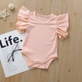thumbnail image 3 of Summer Newborn Baby Girls Ruffles Romper Short Sleeve Jumpsuit Knitted Romper Summer Outfits, 3 of 7