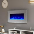 thumbnail image 3 of VANACC 40" Wall Mount Electric Fireplace, Stainless Steel Wall Hanging Fireplace, Allsteel, 3 of 8