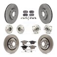 thumbnail image 1 of Transit Auto Front Rear Hub Bearings Assembly Disc Brake Rotors and Ceramic Pads Kit (10Pc) for Car Volkswagen CC with 340mm Diameter Rotor - Left Right Side (Driver Passenger) KBB-114471, 1 of 11